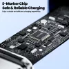Toocki USB C 5A 240W kábel 1m fekete (TXCCC3-SJ01)