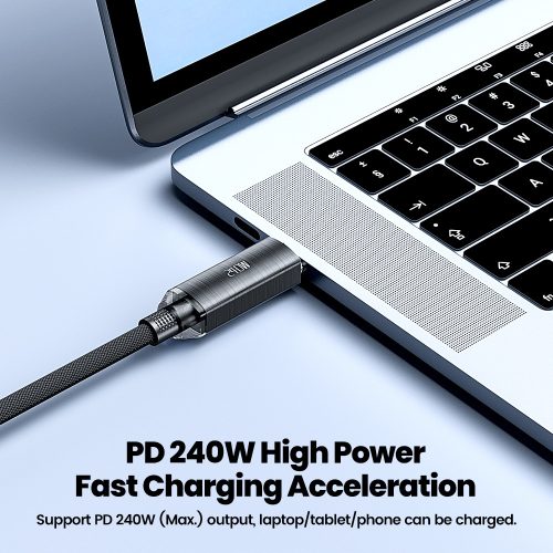 Toocki USB C 5A 240W kábel 1m fekete (TXCCC3-SJ01)