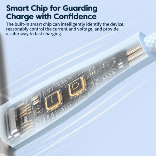 Toocki iPhone Lightning 2.4A 12W kábel 2m kékes fehér (TXCL-BMHA02)