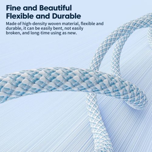 Toocki iPhone Lightning 2.4A 12W kábel 2m kékes fehér (TXCL-BMHA02)