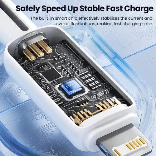 Toocki iPhone Lightning 2.4A 12W kábel 1m fehér (TXCL-YT02)