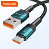 Toocki USB A - USB C 100W 6A kábel 1m zöld (TXCT-HY06)