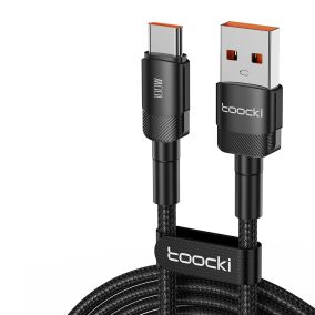 Toocki USB A - USB C 100W 6A kábel 2m fekete (TXCT-HYA01)