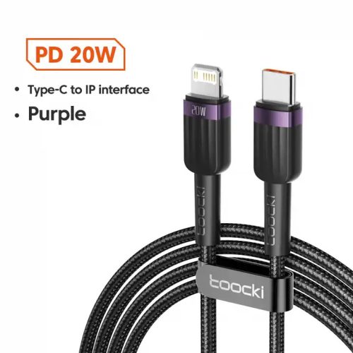 Toocki USB C - Lightning PD 20W kábel 1m lila (TXCT-LY03)