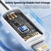 Toocki USB Type C - Lightning PD 20W kábel 1m kékes fehér (TXCTL-BMH03)