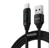 Toocki USB A - USB C 66W 6A kábel digitális kijelzővel 1m (TXCT-XY01)