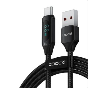   Toocki USB A - USB C 66W 6A kábel digitális kijelzővel 1m (TXCT-XY01)