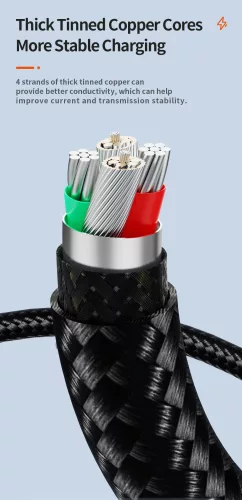 Toocki USB A - USB-C 66W 6A kábel digitális kijelzővel 1m (TXCT-XY01)