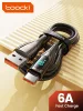 Toocki USB-A - USB-C gyorstöltő kábel kijelzővel 66W 2m fekete (TXCT-XY2A01)
