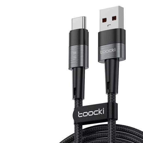 Toocki USB A - USB C 66W 6A kábel 1m szürke (TXCT-YSA0G)