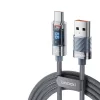 Toocki USB A - USB C 66W 6A kábel digitális kijelzővel 1m (TXCT-ZX0G)