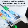 Toocki USB A - USB C 66W 6A kábel digitális kijelzővel 1m (TXCT-ZX0G)