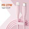 Toocki USB C - Lightning PD 27W kábel 1m pink (TXCTL-RL04M)