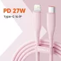 Toocki USB C - Lightning PD 27W kábel 1m pink (TXCTL-RL04M)