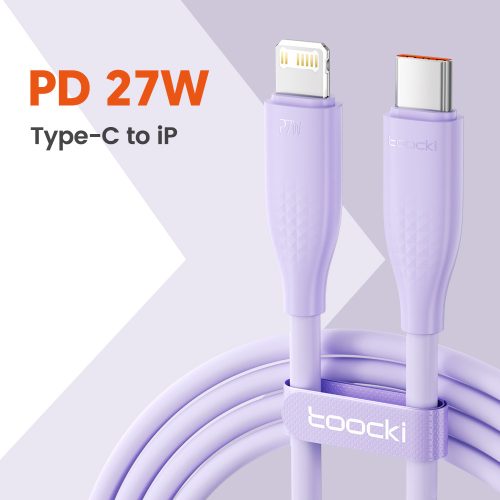 Toocki USB C - Lightning PD 27W kábel 1m lila (TXCTL-RL05M)