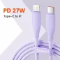 Toocki USB C - Lightning PD 27W kábel 1m lila (TXCTL-RL05M)
