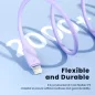 Toocki USB C - Lightning PD 27W kábel 1m lila (TXCTL-RL05M)
