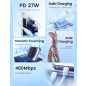 Toocki USB C - Lightning PD 27W kábel 1m lila (TXCTL-RL05M)