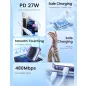 Toocki USB C - Lightning PD 27W kábel 1m lila (TXCTL-RL05M)