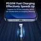   Toocki USB C - Lightning PD 20W kábel 1m digitális kijelzővel (TXCTL-XY01-20)