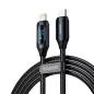   Toocki USB C - Lightning PD 20W kábel 1m digitális kijelzővel (TXCTL-XY01)