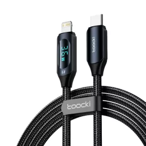   Toocki USB C - Lightning PD 20W kábel 2m digitális kijelzővel (TXCTL-XYA01)
