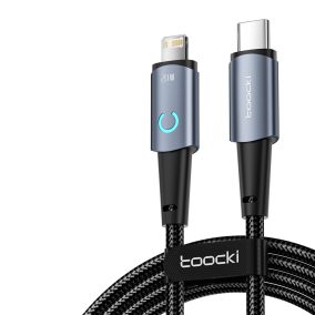 Toocki USB Type C - Lightning PD 20W kábel 2m fekete (TXCTL-YYA01)