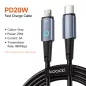 Toocki USB Type C - Lightning PD 20W kábel 2m fekete (TXCTL-YYA01)