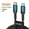 Toocki USB C 5A 100W kábel 1m zöld (TXCTT1-HY06)