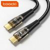 Toocki USB C 5A 100W kábel 2m fekete átlátszó (TXCTT1-JYA01)