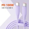 Toocki USB C 5A 100W kábel 1m lila (TXCTT1-RL05)