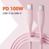 Toocki USB C 5A 100W kábel 2m pink (TXCTT1-RL05)