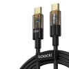 Toocki USB C 5A 100W kábel 2m fekete átlátszó (TXCTT1-XJA01)