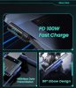 Toocki USB C 5A 100W 90 fokos kábel 1m digitális kijelzővel (TXCTT1-XQ01)