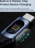 Toocki USB C 6A 100W kábel 2m digitális kijelzővel (TXCTT1-XXA01)