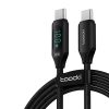 Toocki USB C 6A 100W kábel 1m digitális kijelzővel (TXCTT1-XY01)