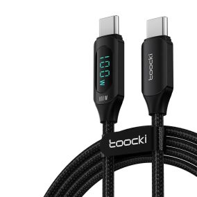   Toocki USB C 6A 100W kábel 1m digitális kijelzővel (TXCTT1-XY01)