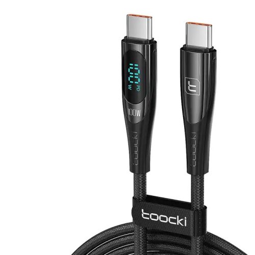 Toocki USB C 5A 100W kábel 2m digitális kijelzővel (TXCTT1-XY201)