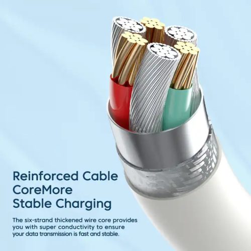 Toocki USB C 5A 60W kábel 1m fehér (TXCTT2- XJ02)