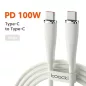 Toocki USB C 5A 60W kábel 2m fehér (TXCTT2- XJ02M)