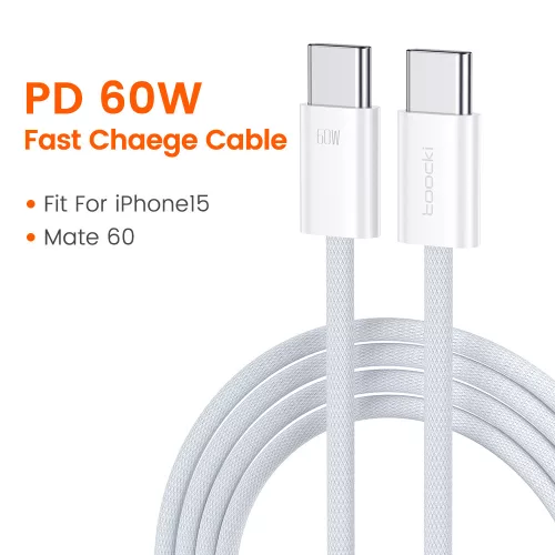 Toocki USB-C 5A 60W kábel 1m fehér (TXCTT2-YS02)