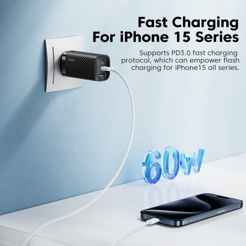 Toocki USB C 5A 60W kábel 1m fehér (TXCTT2-YS02)