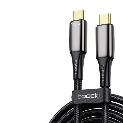 Toocki USB C 5A 240W kábel 1m fekete (TXCTT24-HJ01)