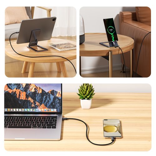 Toocki USB C 5A 240W kábel 2m szürke (TXCTT3-FZA0G)