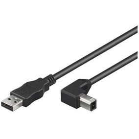   Microconnect USB 2.0 AB nyomtató kábel 90 fokos 3m (USBAB3ANGLED)