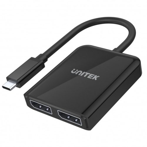 Unitek Prémium USB 3.1 USB C - 2X Displayport 1.4 8K 60Hz átalakító konverter (V1407A)