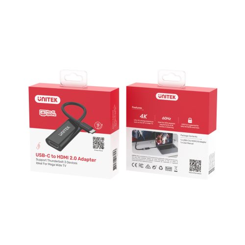 Unitek Prémium USB 3.1 USB C - HDMI 4K 60Hz átalakító konverter (V1421A)
