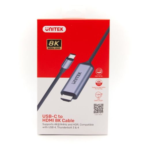 Unitek USB C - HDMI 2.1 8K 60Hz kábel 1.8m (V1423B)