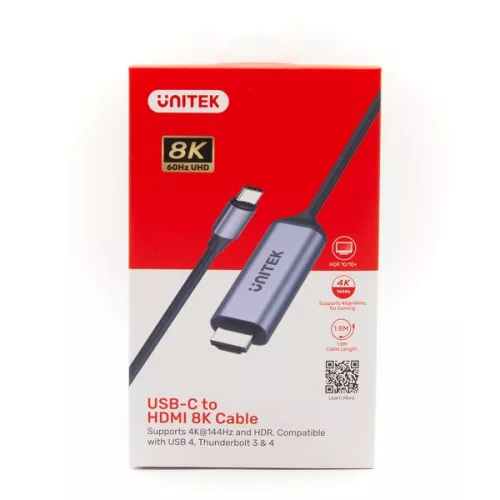 Unitek USB C - HDMI 2.1 8K 60Hz kábel 1.8m (V1423B)