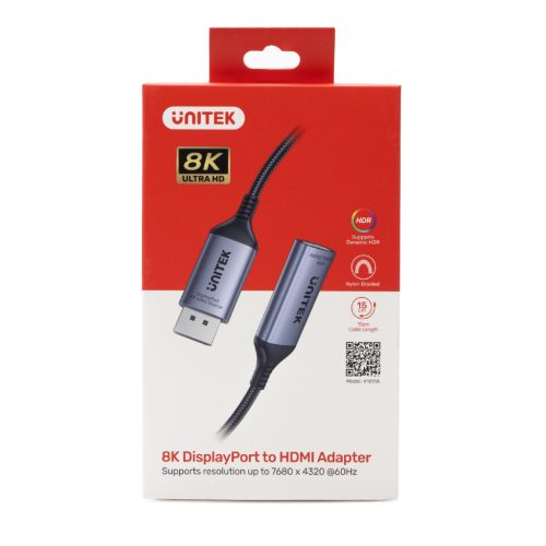 Unitek Displayport 1.4 - HDMI 2.1 átalakító adapter 8K 60Hz (V1611A01)